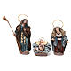 Birth of Jesus with kneeling Mary 6 pieces in terracotta for Nativity Scene 14 cm s2