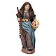 Shepherdess with basket and stick in terracotta for Nativity Scene 14 cm s1