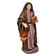 Woman with jug and basket in terracotta for Nativity Scene 14 cm s3