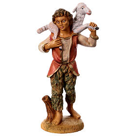 Uomo con pecora per presepe 12 cm 