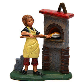 Uomo al forno per presepe 10 cm