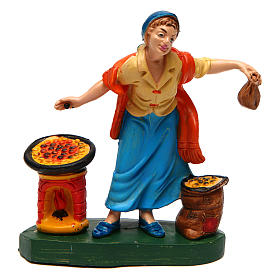 Donna con castagne 10 cm presepe