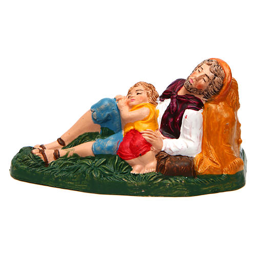 Man and Child Sleeping 10 cm nativity 1