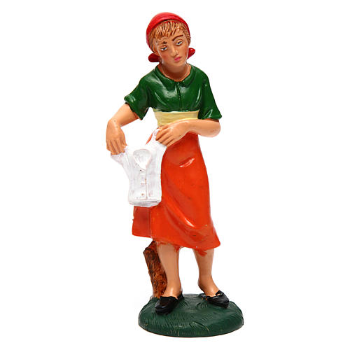 Woman with laundry for 12 cm Nativity Scene 1