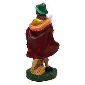 Uomo con pecora in braccio per presepe 12 cm 