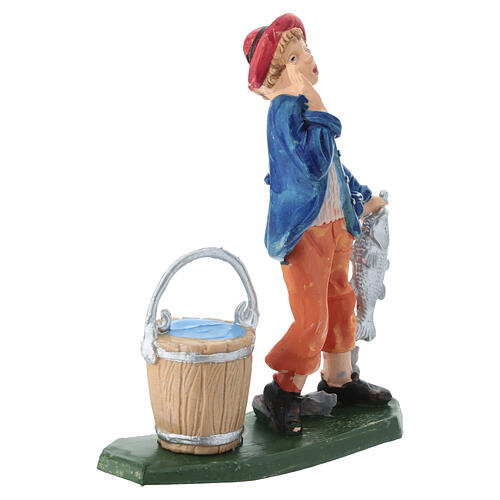 Hombre pescadero 10 cm de altura media belén 3