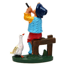 Musician with goose for Nativity Scene 12 cm