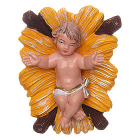 Gesù con culla di 12 cm per presepe 