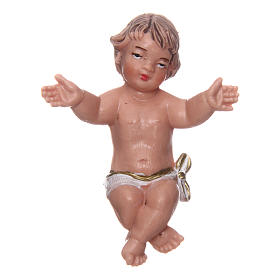 Gesù con culla di 12 cm per presepe 