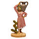Estatua de mujer con jarrón de 10 cm de altura media belén s1