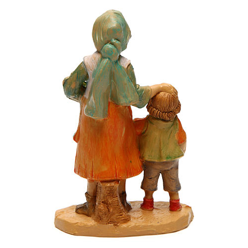 Donna con bambino 10 cm presepe 2