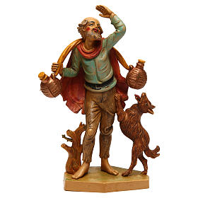 Uomo con cane 16 cm presepe