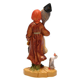 Donna con lana 10 cm presepe