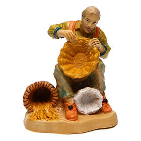 Uomo con cesto 10 cm presepe