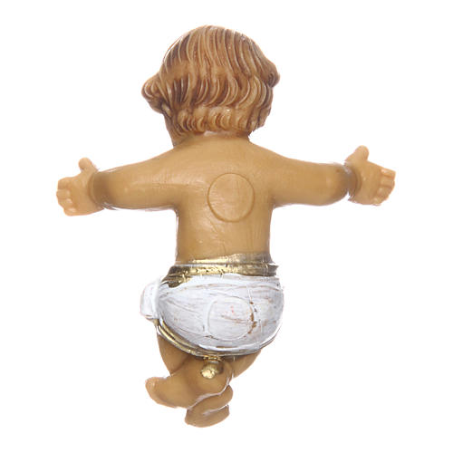 Niño Jesús con cuna de 10 cm de altura media belén 4
