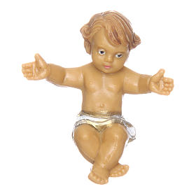 Gesù bambino con culla di 10 cm presepe
