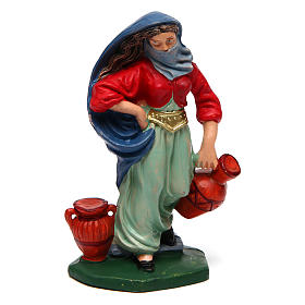 Veiled woman with urns for Nativity Scene 10 cm
