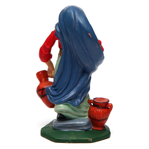 Veiled woman with urns for Nativity Scene 10 cm 2