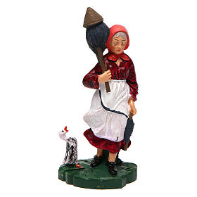 Donna con lana di 10 cm presepe