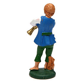 Ragazzo con piffero per presepe di 10 cm