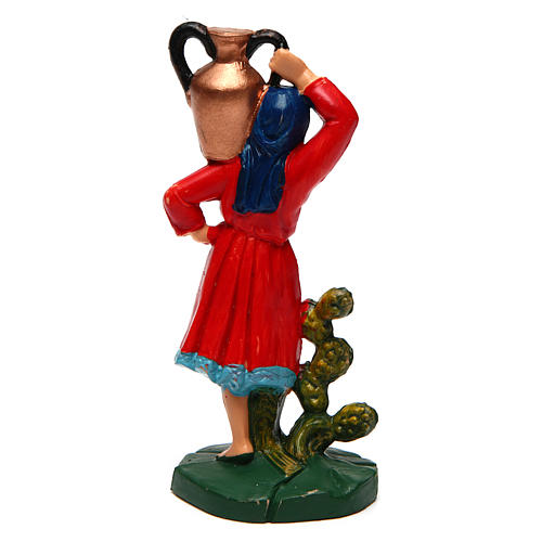 Mujer con jarrón de 10 cm de altura media belén 2
