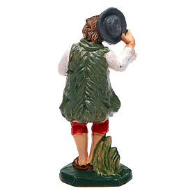 Uomo con cappello per presepe 10 cm