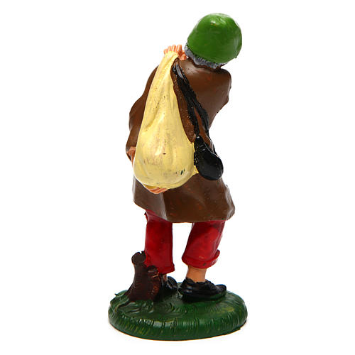 Uomo con sacco di 10 cm presepe 2