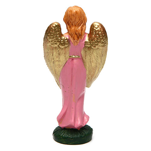 Anjo túnica cor-de-rosa de 10 cm pvc presépio 2