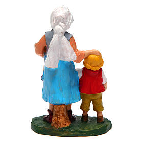 Donna con bambino per presepe di 10 cm 