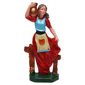 Femme avec vase sur les épaules crèche 16 cm