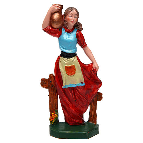 Femme avec vase sur les épaules crèche 16 cm 1