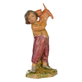 Bambino con gatto 12 cm Fontanini