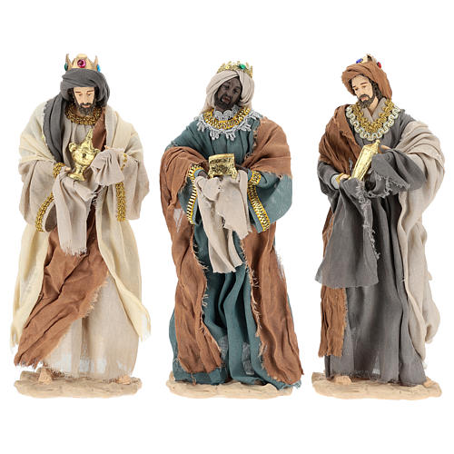 Three Wise Kings In Resin Shabby Chic Style 35 Cm Online Sales