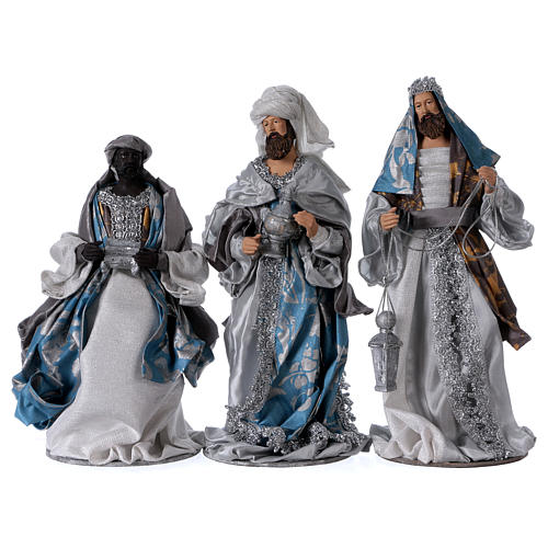 Three Wise Kings In Resin Shabby Chic Style With Blue And Online