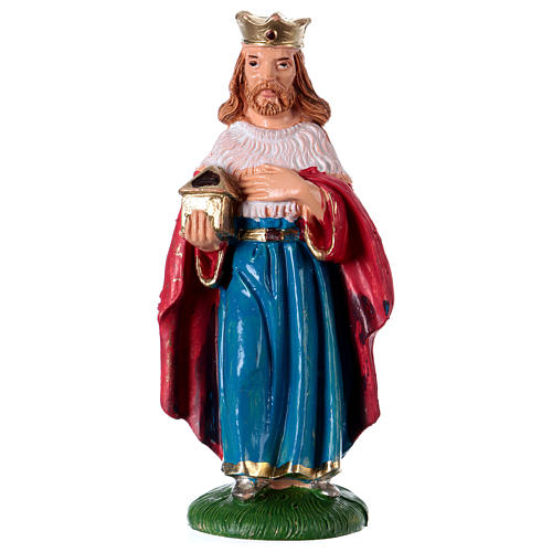 Krippenfigur Heiliger König Melchior für 10 cm Krippe aus PVC 1