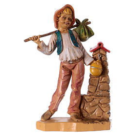 Uomo alla fontana con bottiglia 12 cm pvc