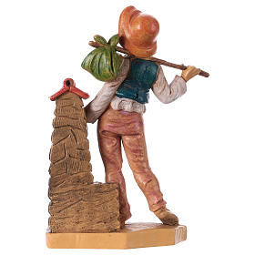 Uomo alla fontana con bottiglia 12 cm pvc