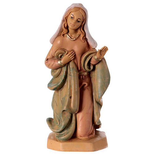 Virgem Maria efeito madeira plástico para presépio com figuras altura média 16 cm 1