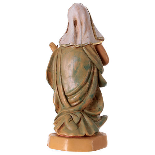 Virgem Maria efeito madeira plástico para presépio com figuras altura média 16 cm 2