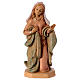 Virgem Maria efeito madeira plástico para presépio com figuras altura média 16 cm s1
