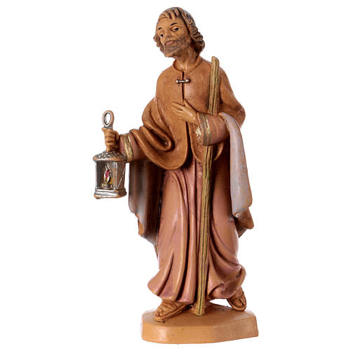 Krippenfigur Heiliger Josef für 16 cm Krippe aus PVC mit Holzeffekt 1