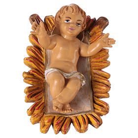 Enfant Jésus et berceau pour Nativité 16 cm pvc