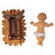 Baby Jesus with cradle for 16 cm Nativity Scene, pvc wood finish s4