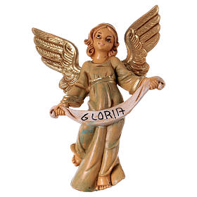 Ángel Gloria tipo madera 16 cm de altura media pvc