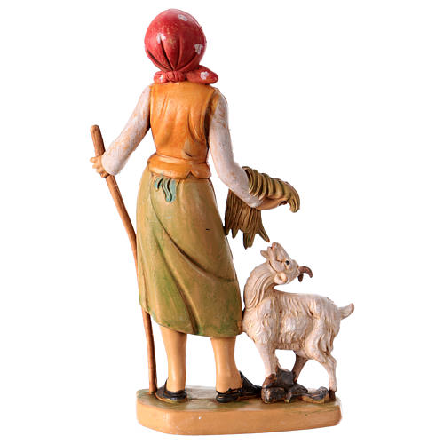 Woman with sheep figurine for Nativity Scene 16 cm 2