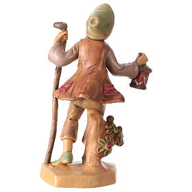 Man with lantern 12 cm for Nativity Scene