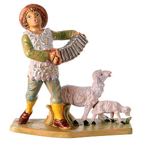 Uomo con fisarmonica 10 cm per presepe
