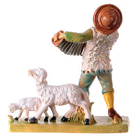 Uomo con fisarmonica 10 cm per presepe