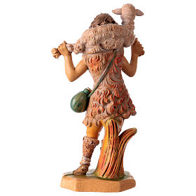 Shepherd with lamb figurine for 16 cm Nativity Scene