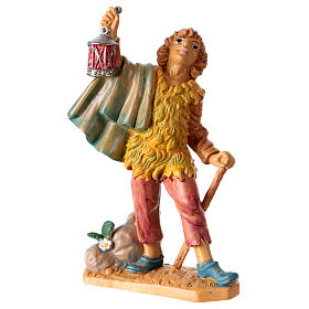 Man with lantern 10 cm for Nativity Scene